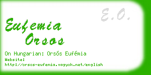 eufemia orsos business card